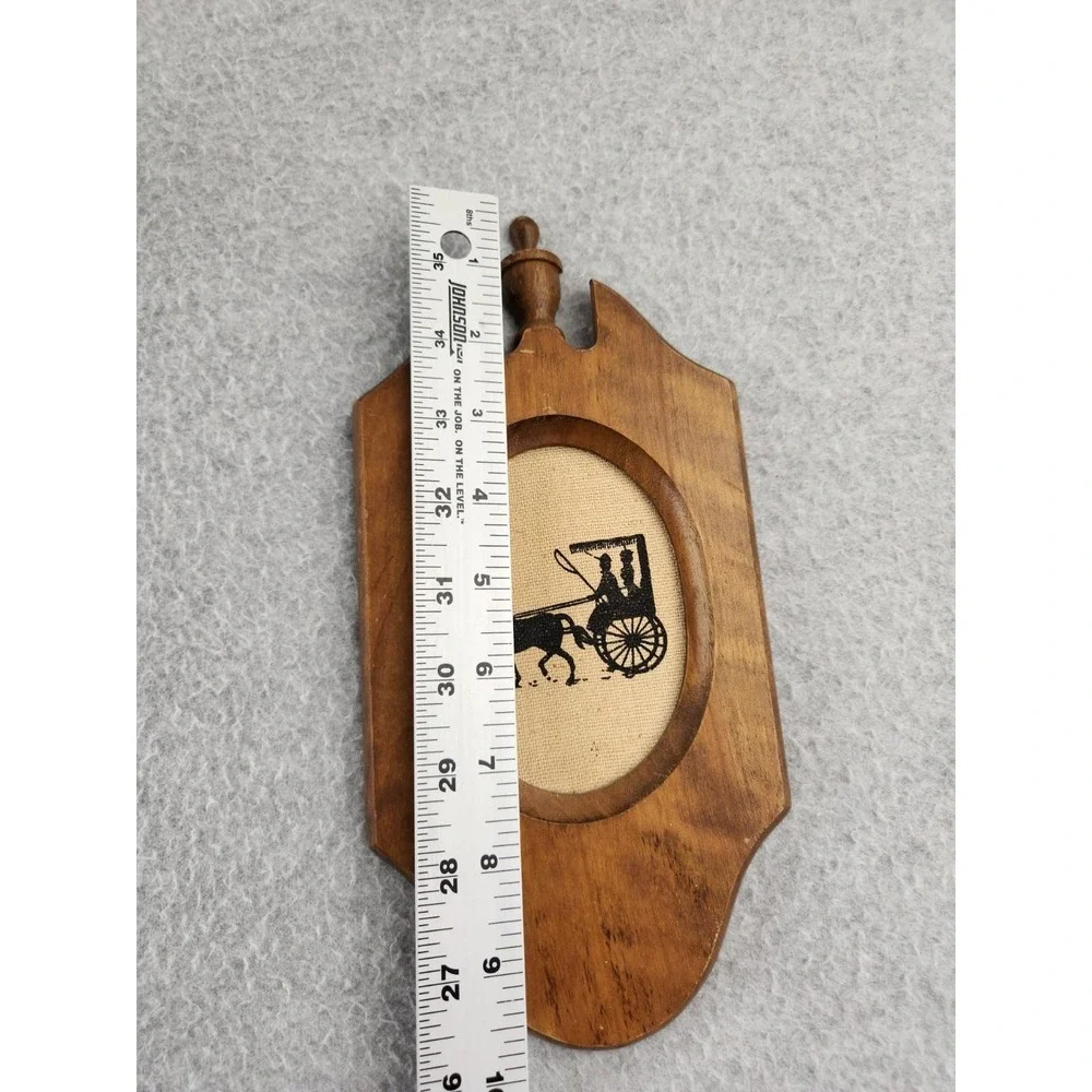 Vintage‎ Silhouette Victorian Horses Buggies Courting Couples Wooden Frame Decor